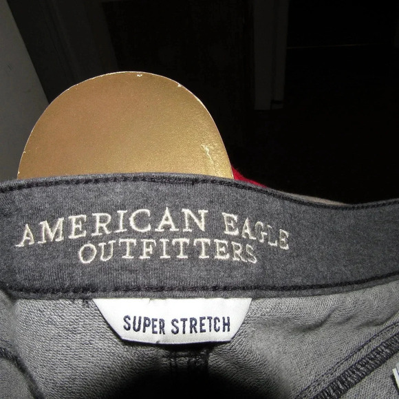 American Eagle Stretch Gray Hi-Rise Jeggings Sz 4 - Picture 3 of 6